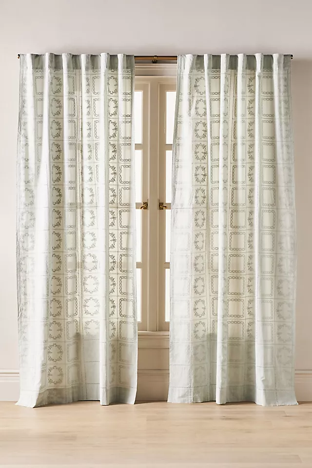 Cotton Eyelet Embroidered Sheer Curtain