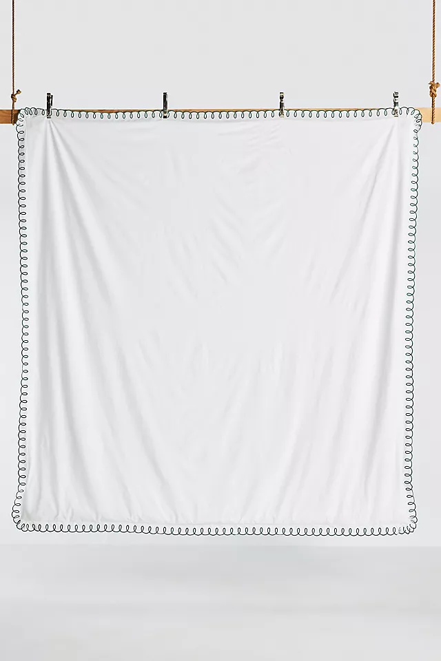 Maeve by Anthropologie Organic Cotton Looped Embroidered Duvet Cover