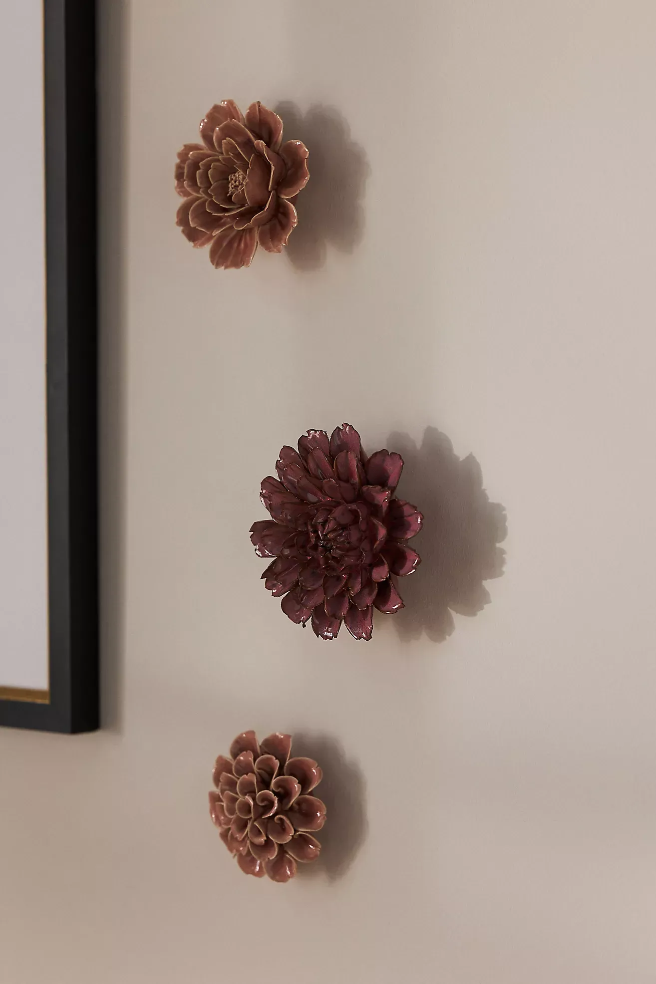 Pink Ceramic Flower Gallery Wall Charm