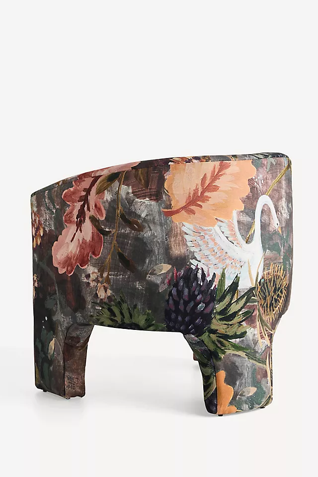 Effie Lena Velvet Tripod Chair