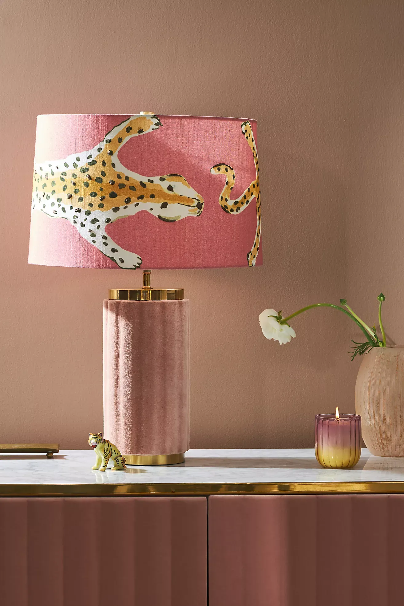 Dana Gibson Leopard Drum Lamp Shade