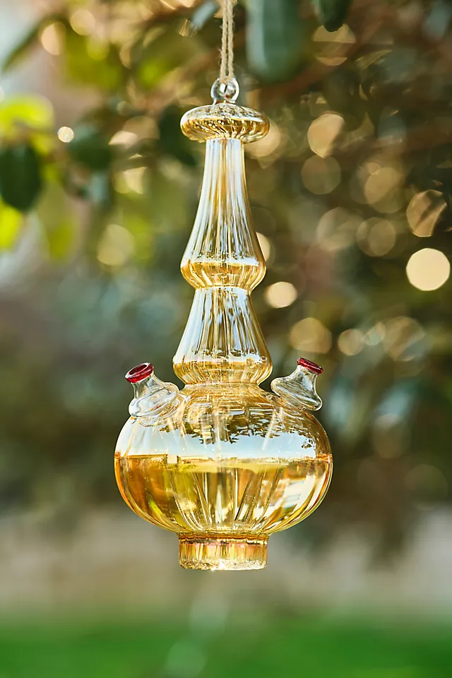 Glass Hummingbird Feeder