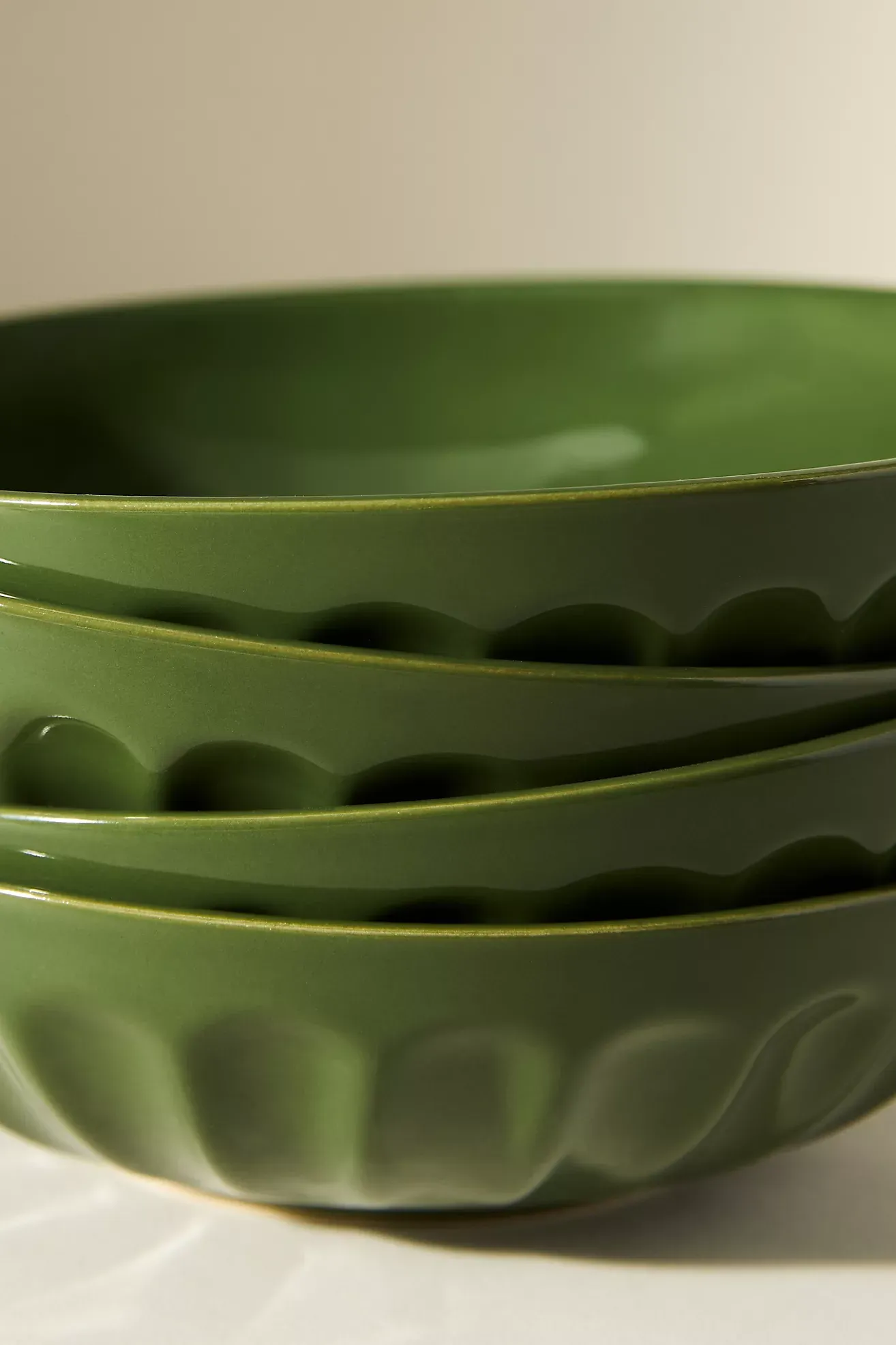 The Latte Stoneware Pasta Bowls, Set of 4: Amelie Edition