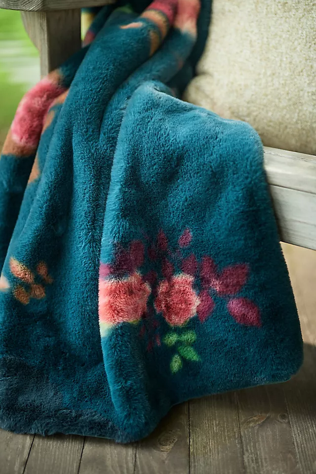 Maeve Printed Faux Fur Throw Blanket