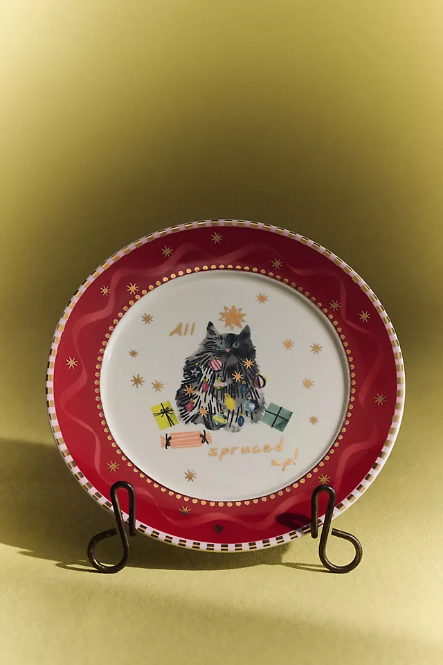 Caroline Stoneware Holiday Dessert Plate
