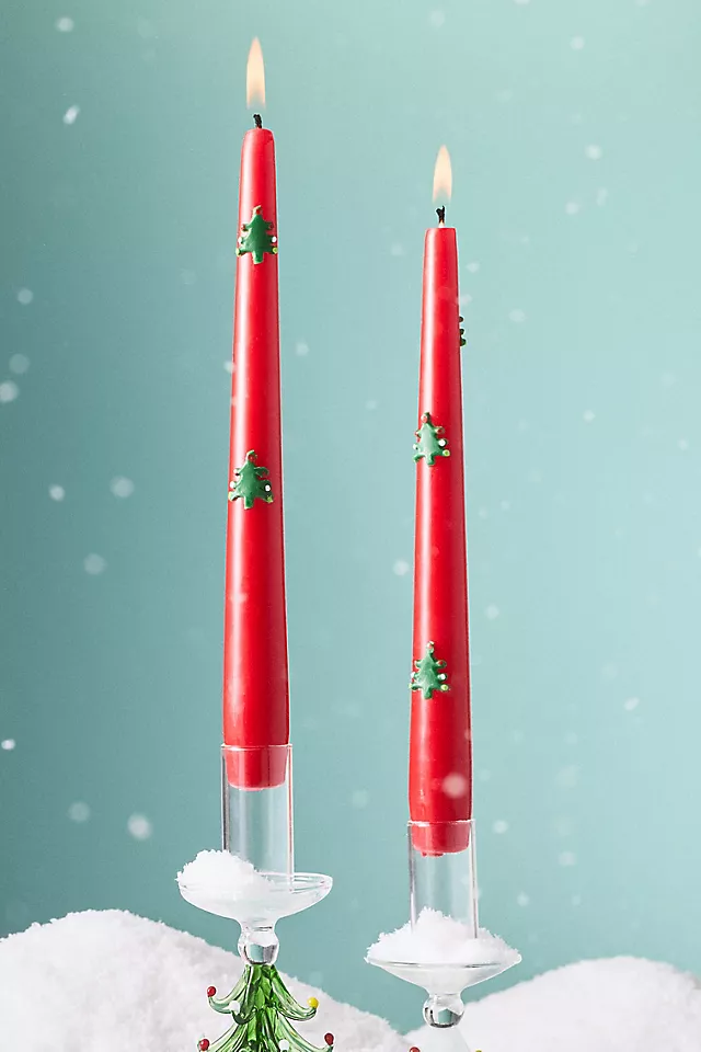 Icon Holiday Taper Candles, Set of 2