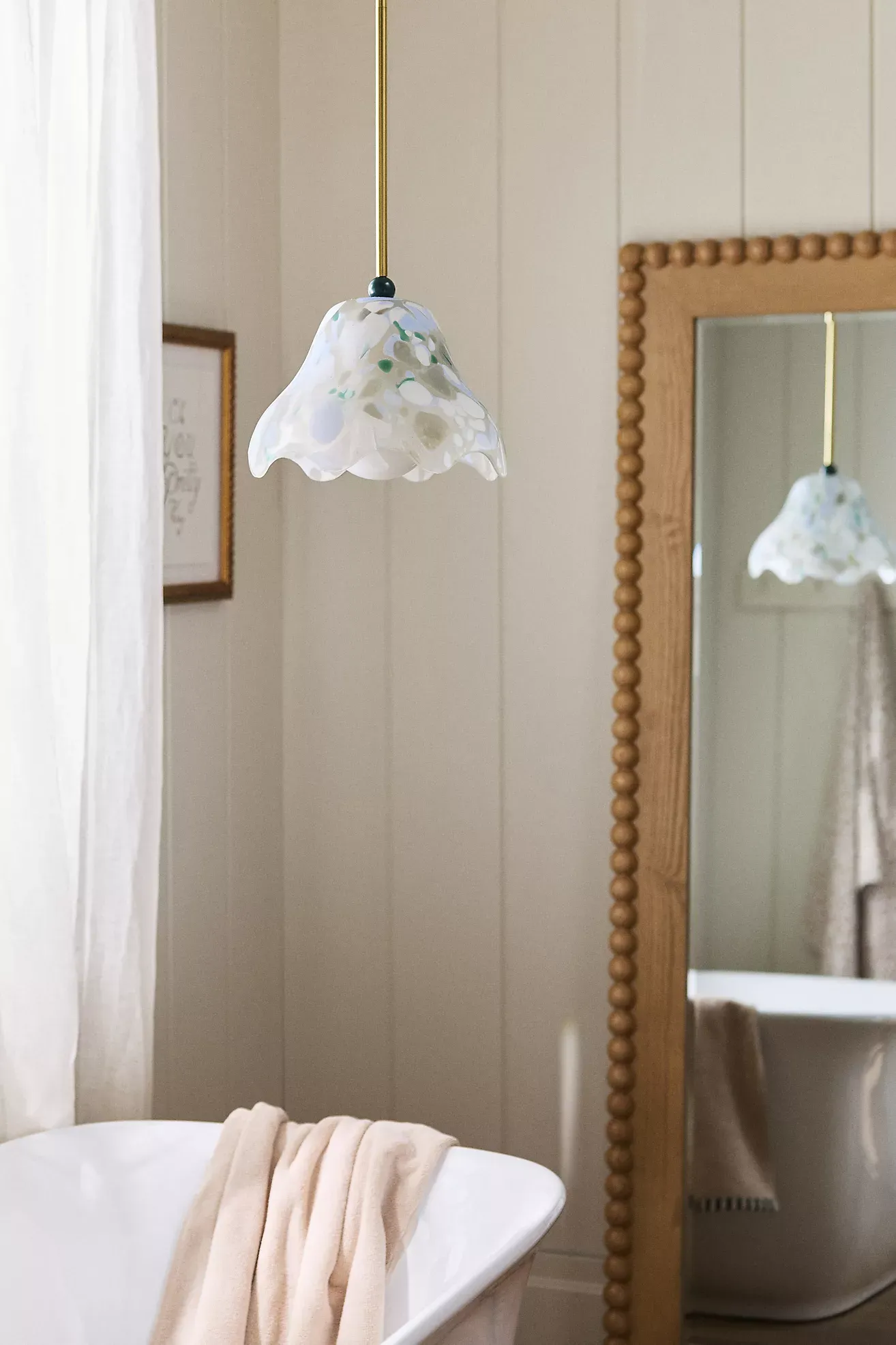 Merve Kahraman Cabinet of Curiosities Glass Wavy Pendant