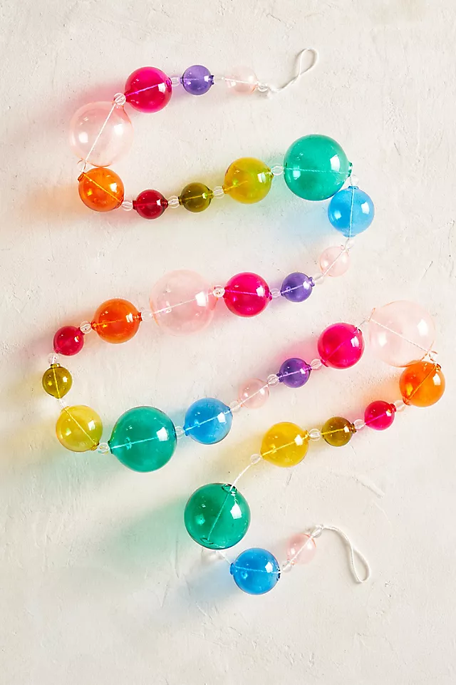Transparent Glass Bauble Garland