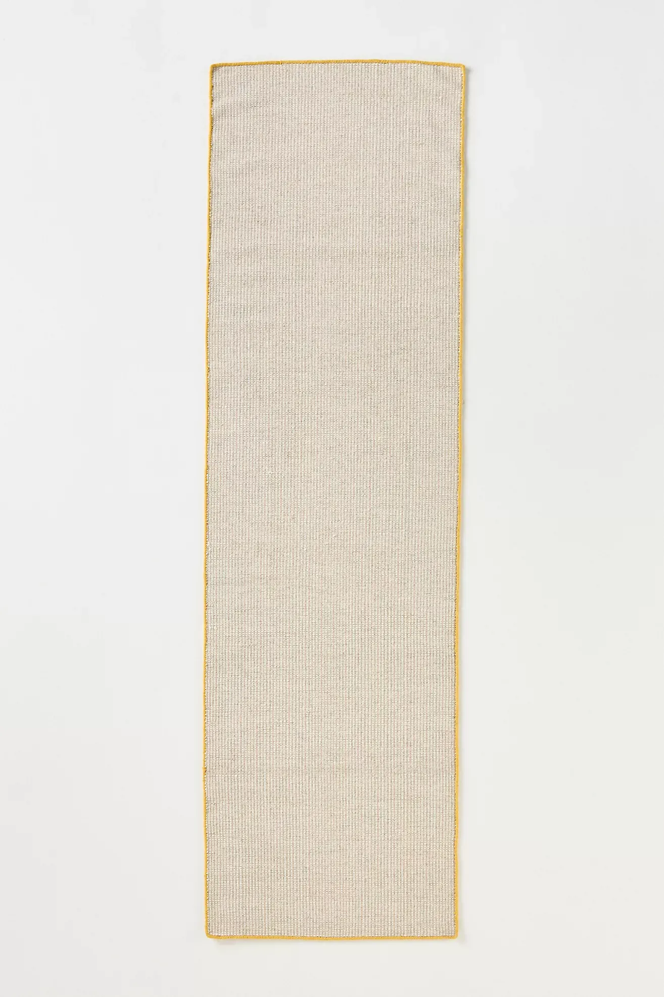 Flatwoven Wool Contrast-Stitched Binding Rug