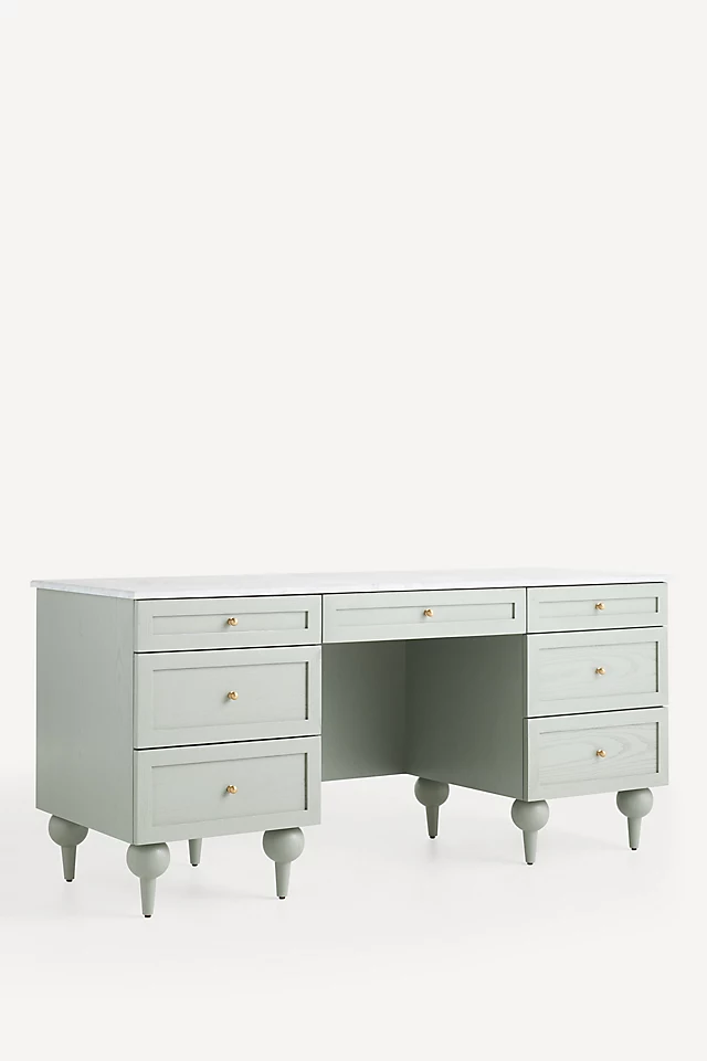 Fern Marble Top Executive Desk