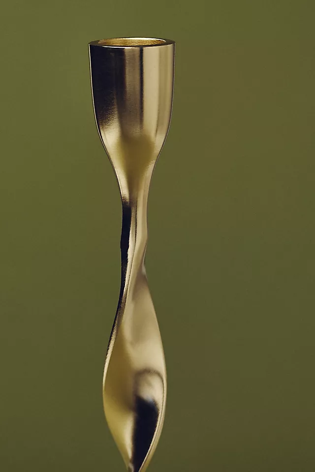 Naya Tinted Brass Lacquer Taper Candle Holder