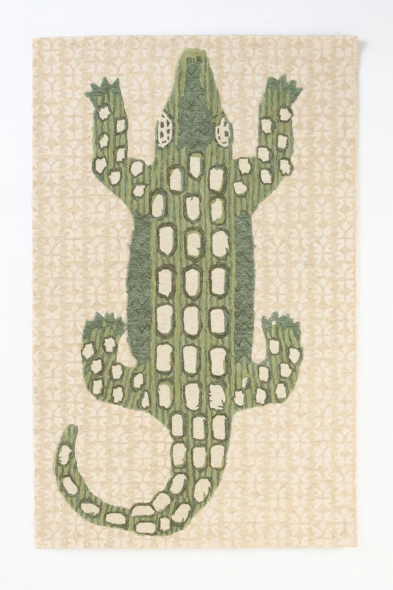 Wool Tufted Alligator Rug