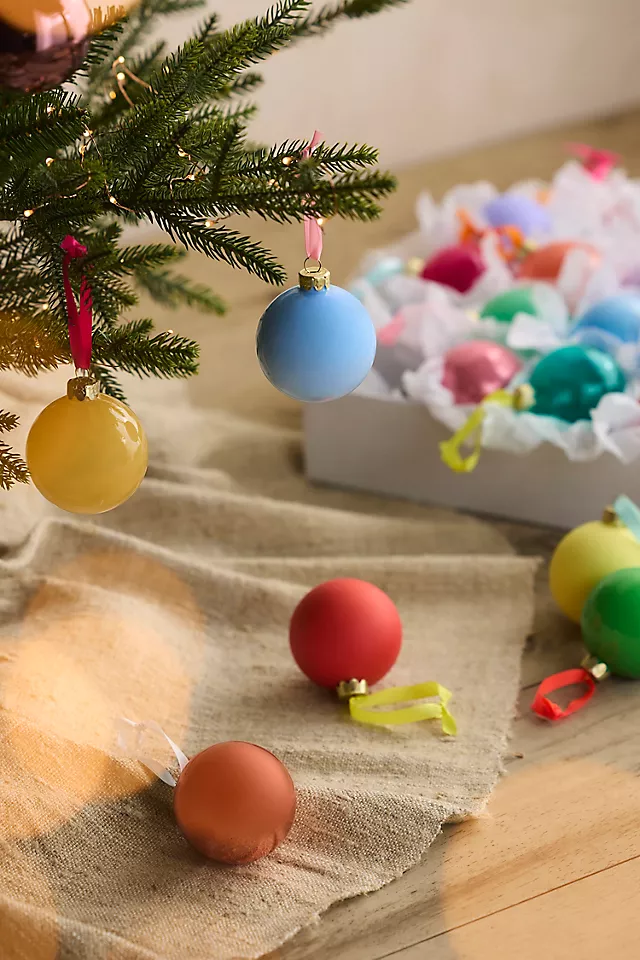 Good Cheer Bauble Midi Ornaments, Set of 25