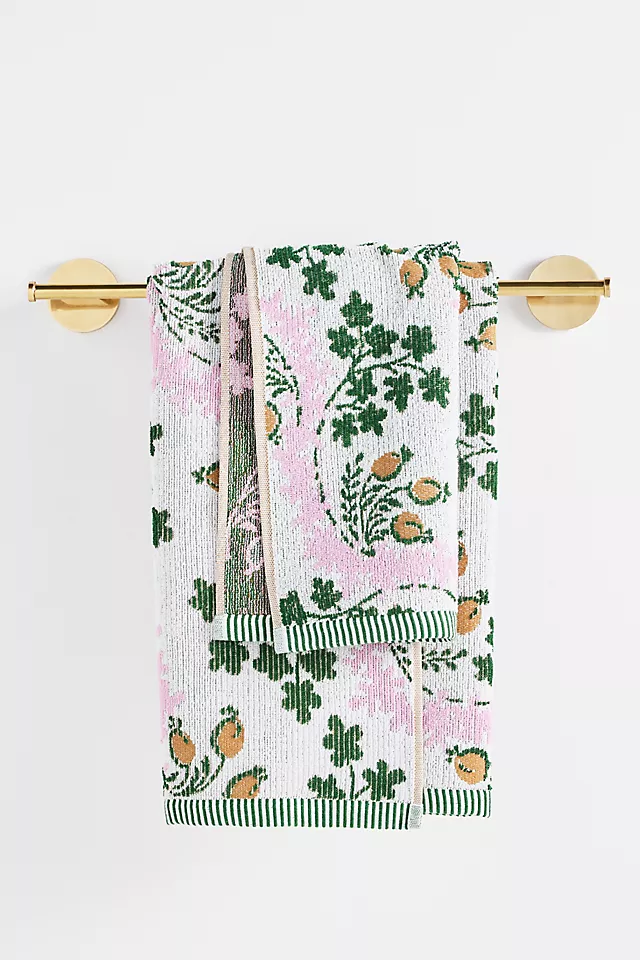 Gooseberry Cotton Woven Floral Towel Collection