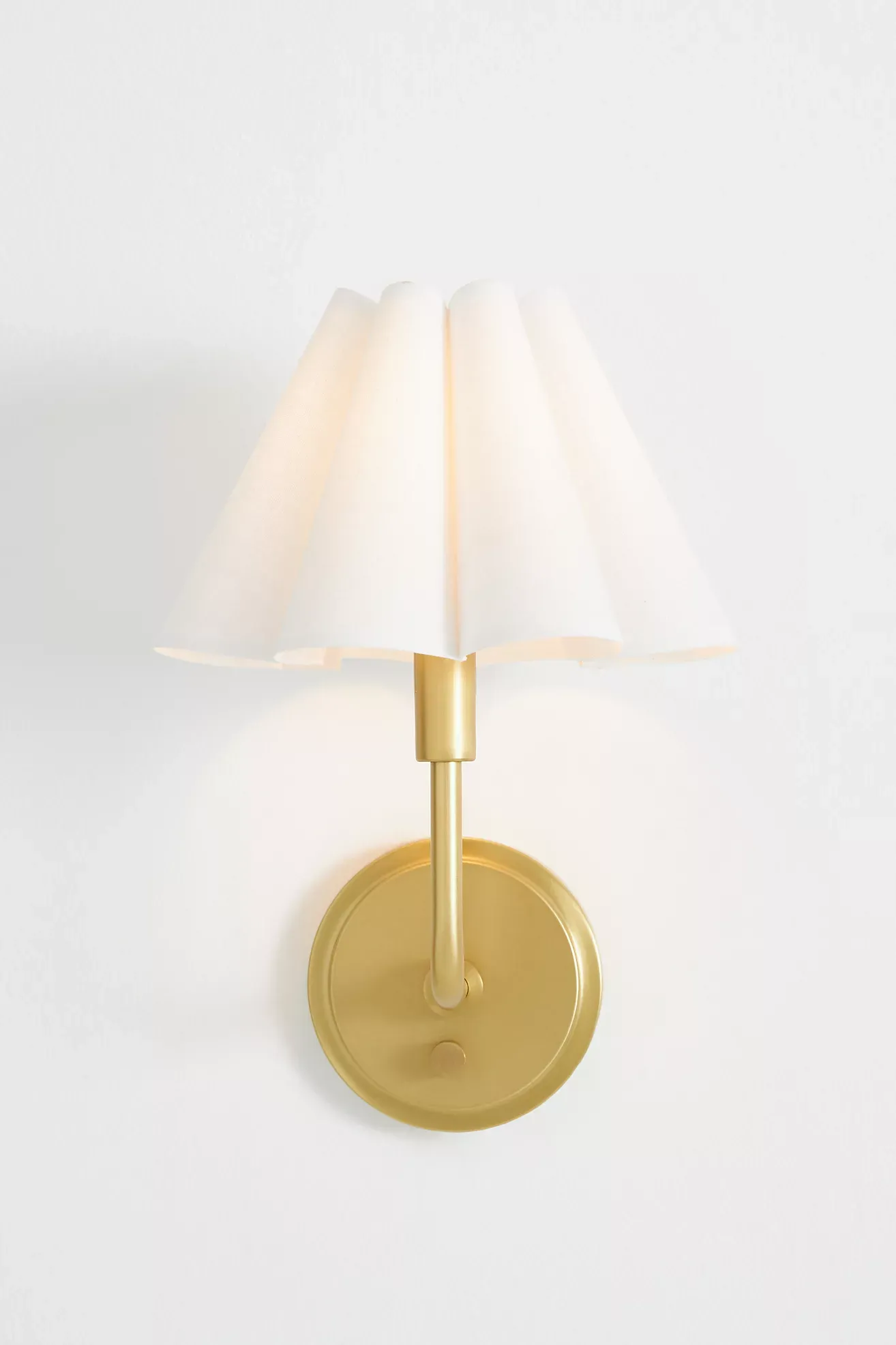 Polly Scalloped Shaded Metal Sconce Wall Light
