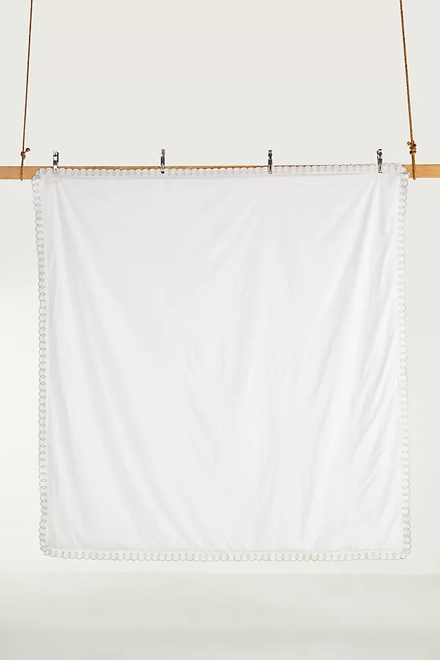 Maeve by Anthropologie Organic Cotton Looped Embroidered Duvet Cover