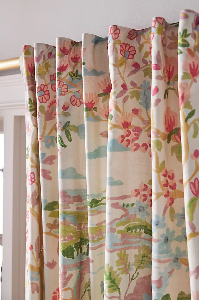 Organic Cotton Tales Menagerie Printed Curtain