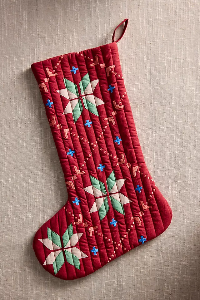 Patchwork Quilt Cotton Stocking