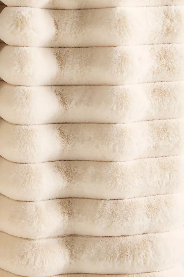 Tipped Puffer Faux-Fur Throw Blanket