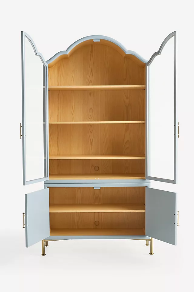 Livia Glass & Wood Storage Hutch