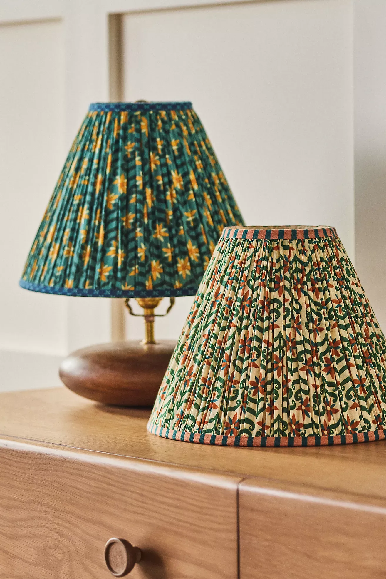 Printed Goods Ruched Empire Lamp Shade