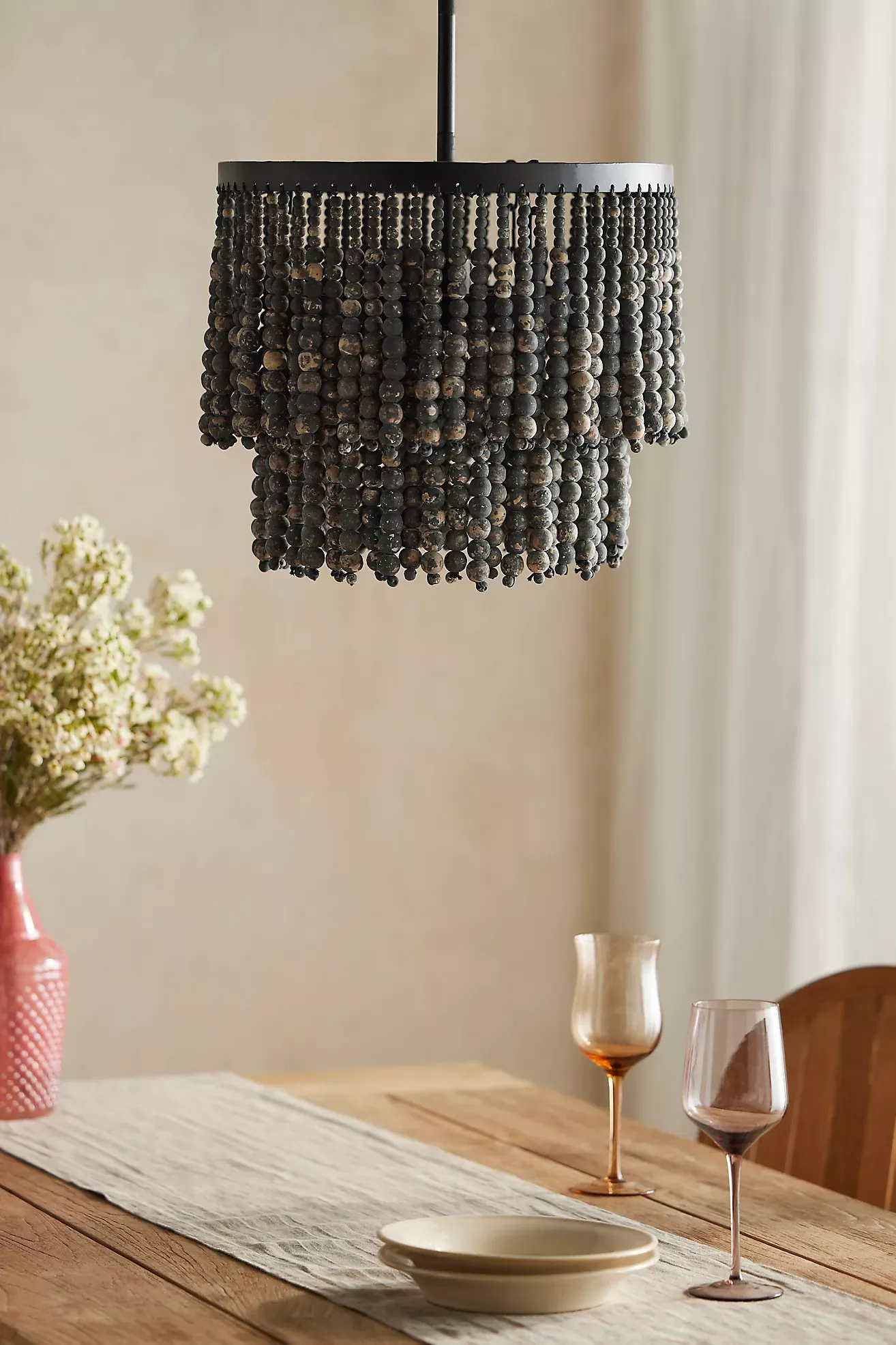 Beaded Flush Mount Ceiling Light