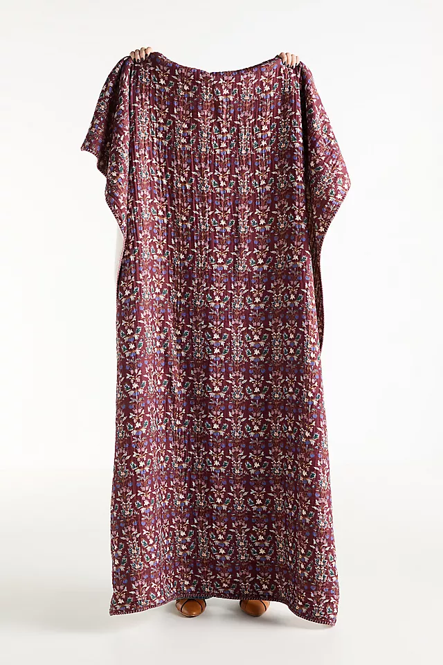 Gauze Cotton Sherpa Floral Printed Throw Blanket