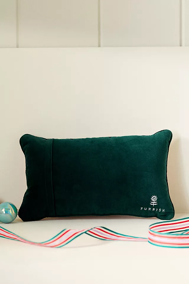 Furbish Studio Holiday Petite Needlepoint Pillow