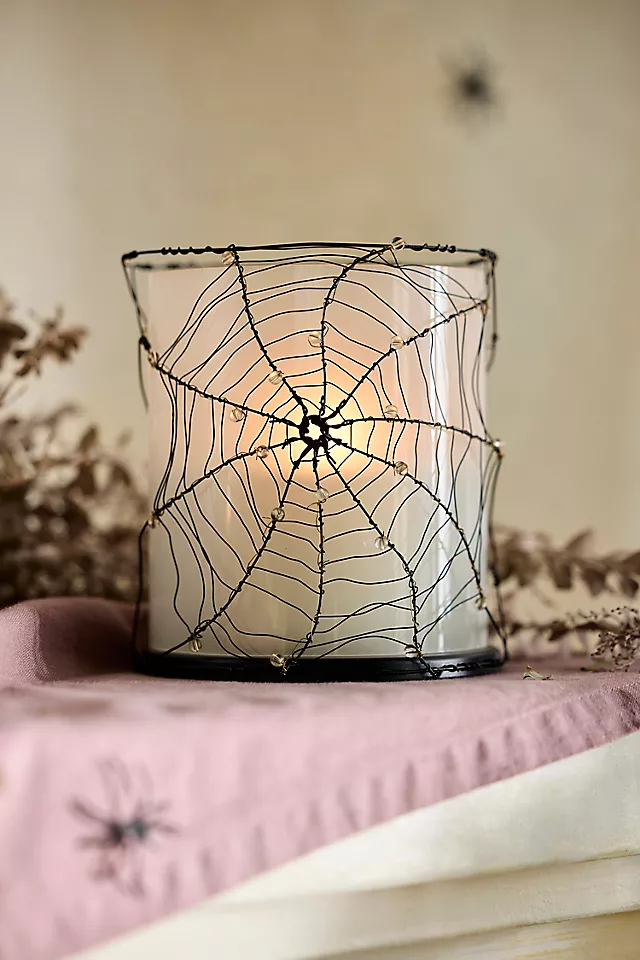 Spider Web Candle Holder