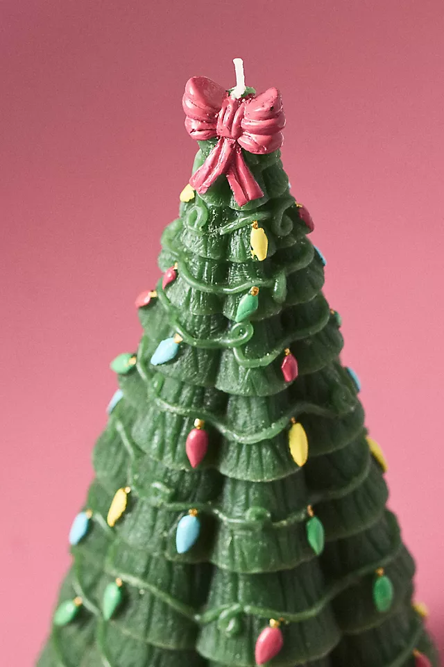 Festive Tree Decorative Shaped Wax Candle