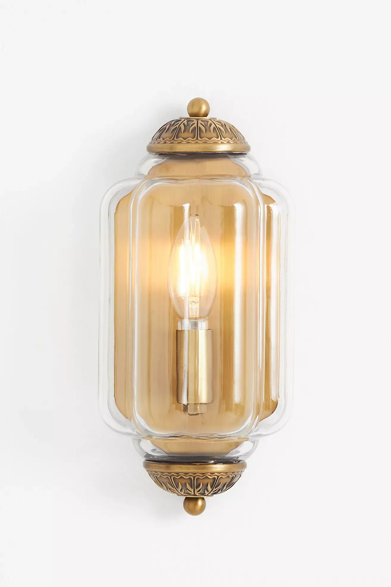 The Eloise Scallop Milk Glass Flush Sconce Wall Light