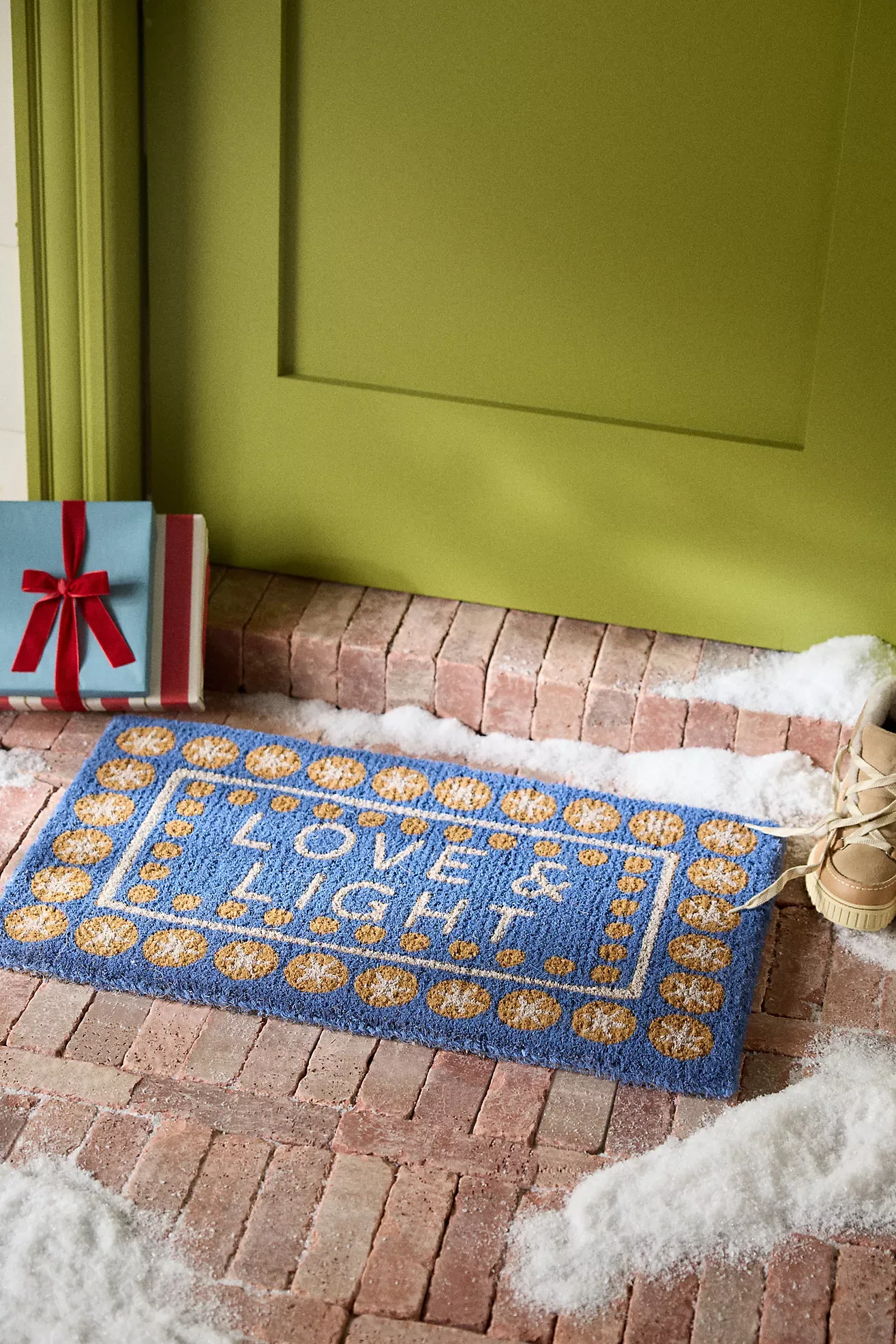 Love & Light Printed Coir Doormat