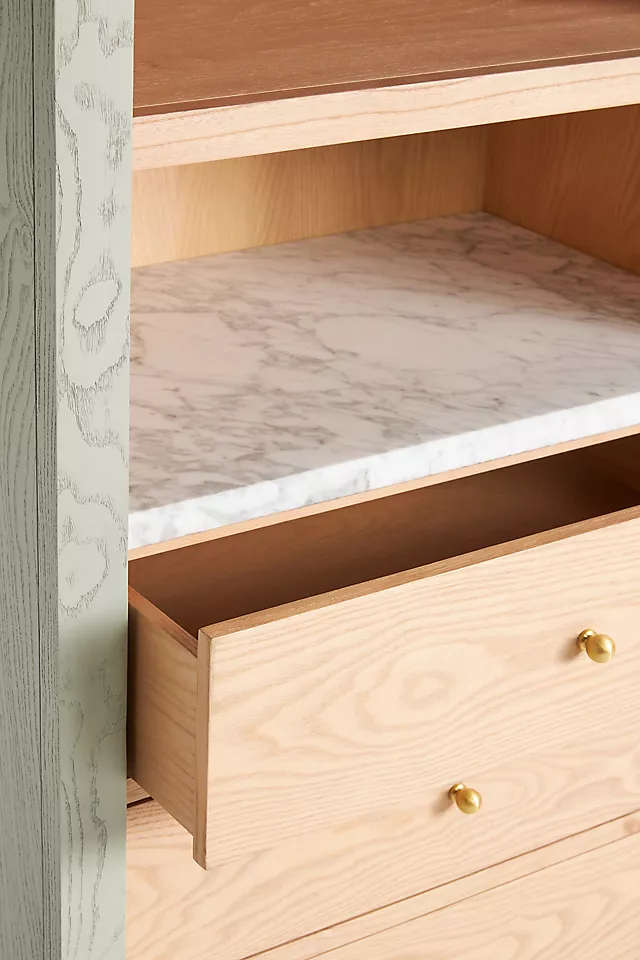 The Fern Marble Top Bookcase