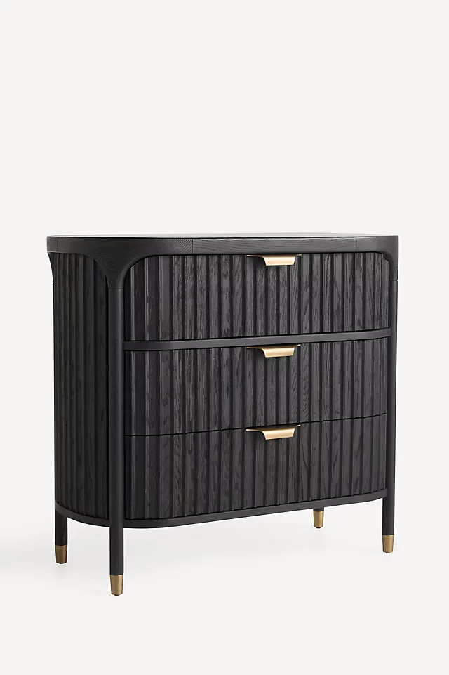 The Isla Fluted-Wood Three-Drawer Dresser