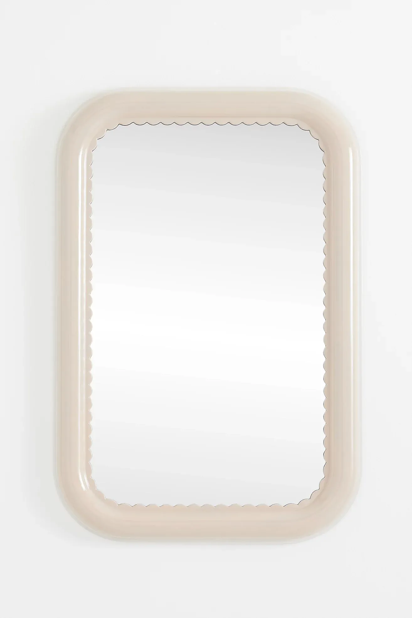 Merritt Scalloped Bath Portrait Wall Mirror