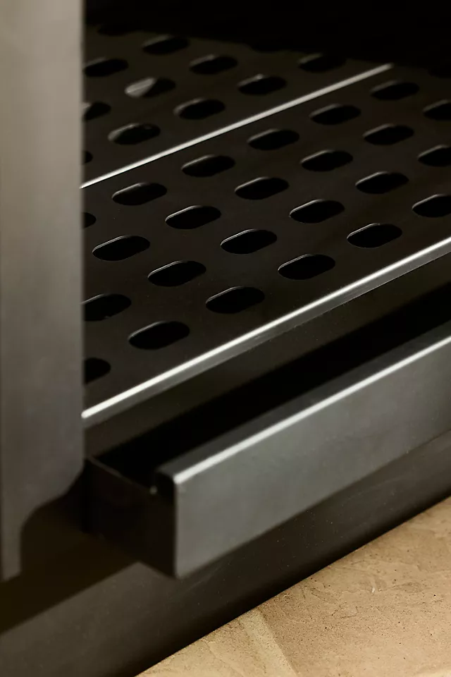 Weathering Steel Paned Outdoor Fireplace, Extra Large