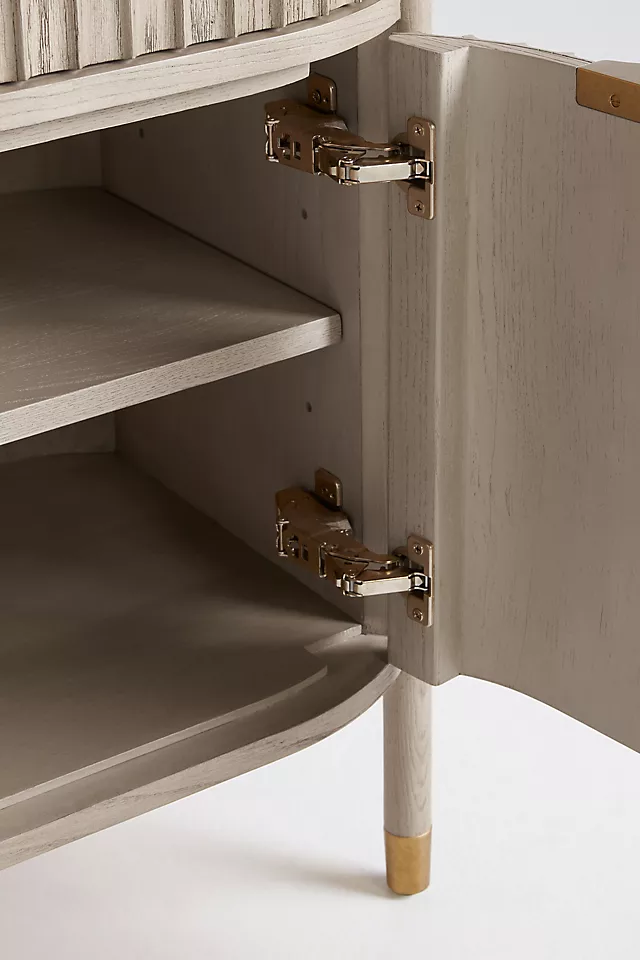 The Isla Fluted-Wood Entryway Cabinet