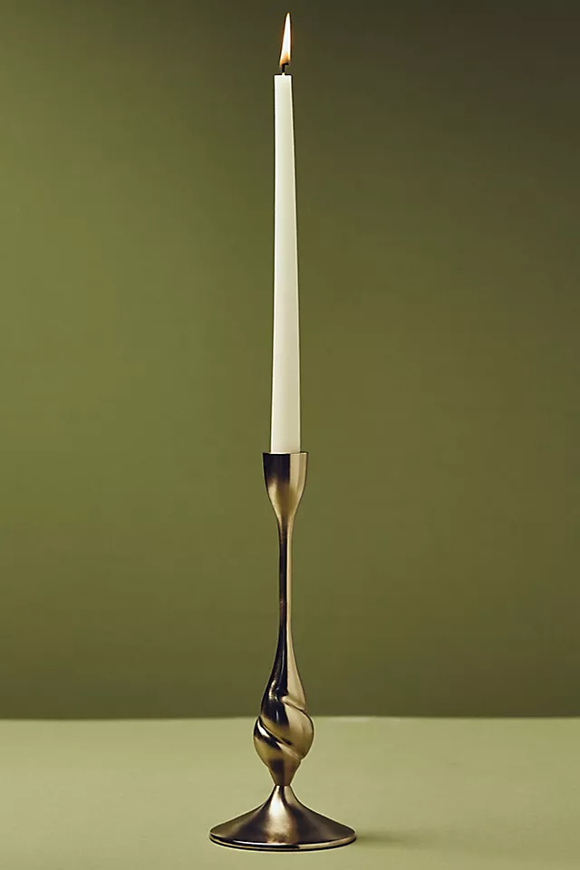 Naya Tinted Brass Lacquer Taper Candle Holder