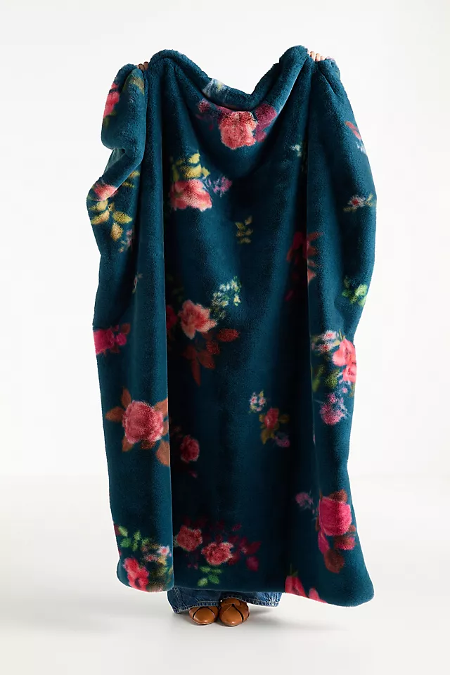Maeve Printed Faux Fur Throw Blanket