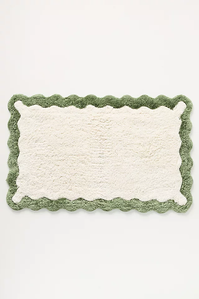 Maeve by Anthropologie Scalloped Cotton Bath Mat