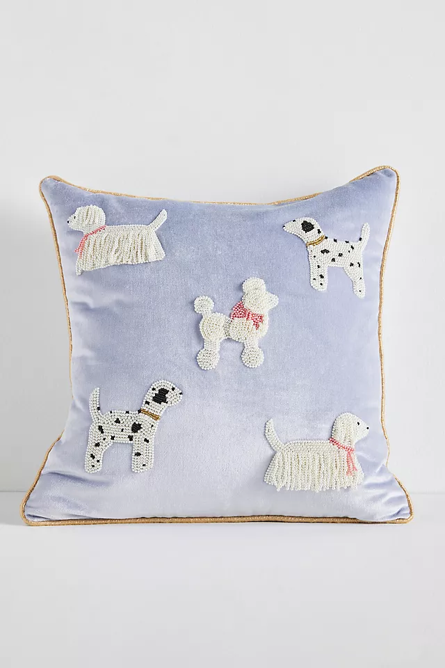 Coretta Mini Beaded Velvet Pillow