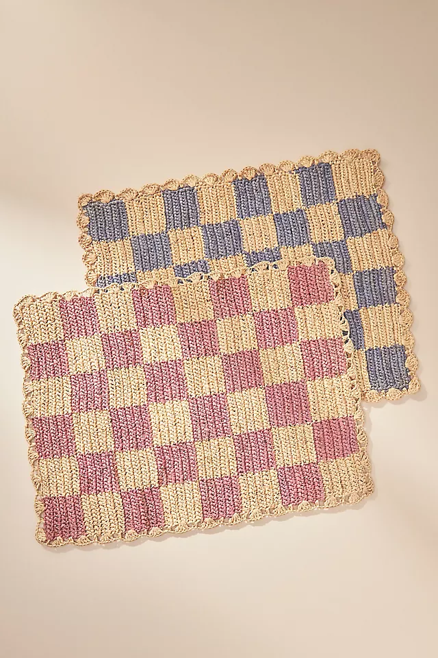 Handwoven Checkered Placemat