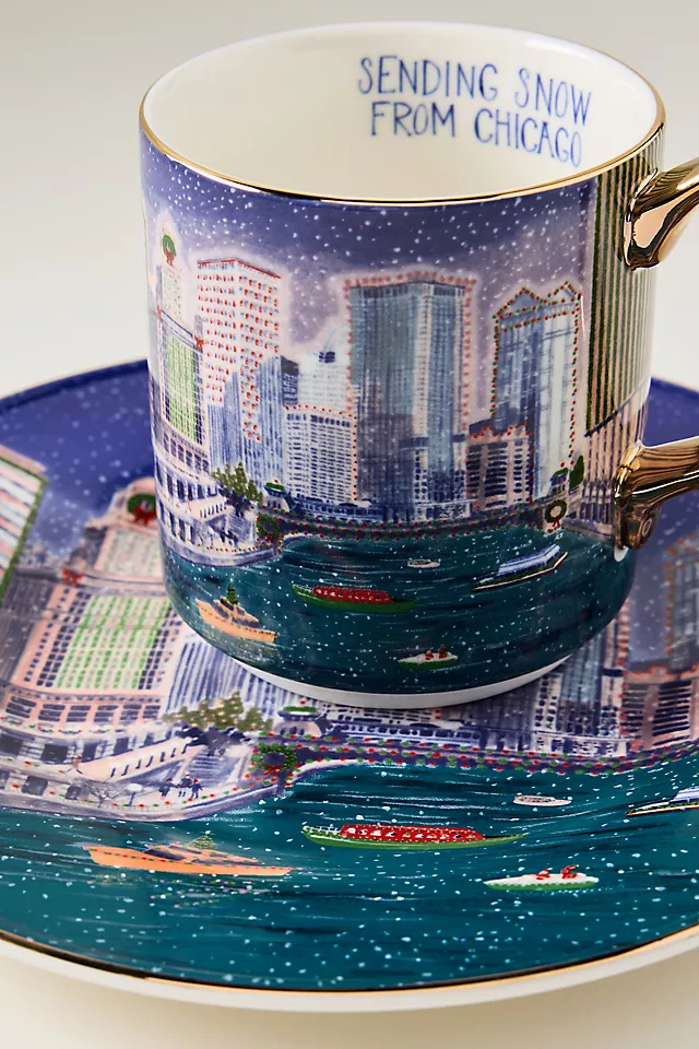 Holiday in the City Stoneware Mug