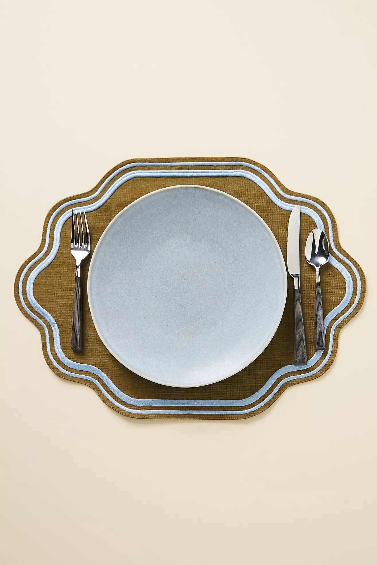 Madeline Embroidered Cotton Placemat