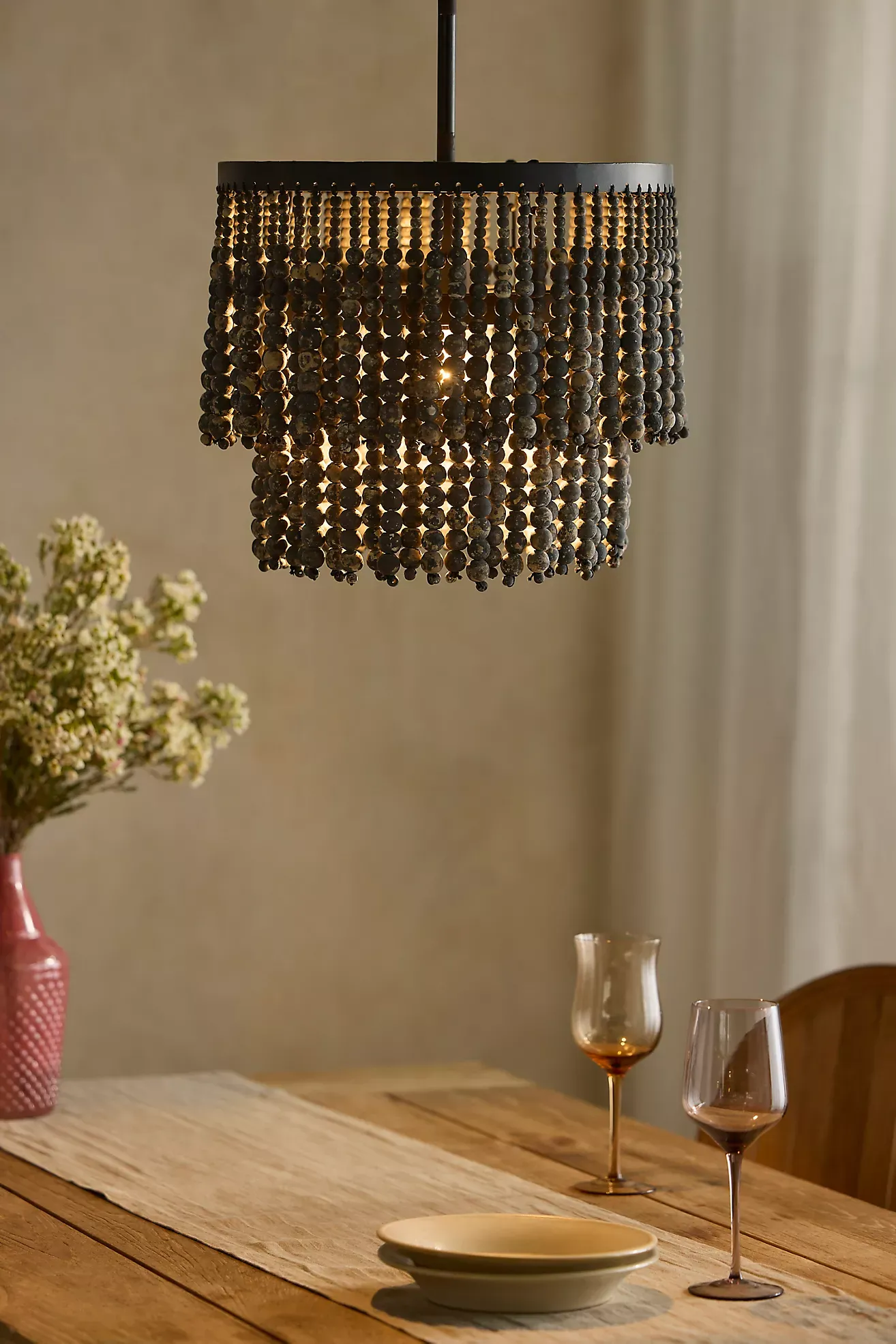 Beaded Flush Mount Ceiling Light