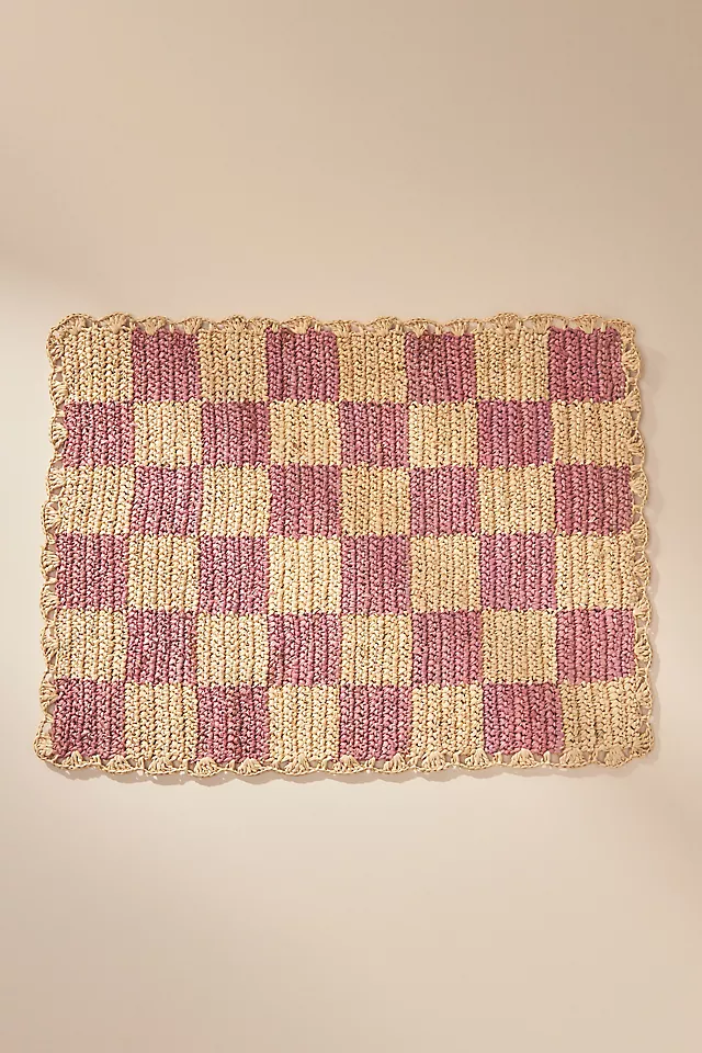 Handwoven Checkered Placemat