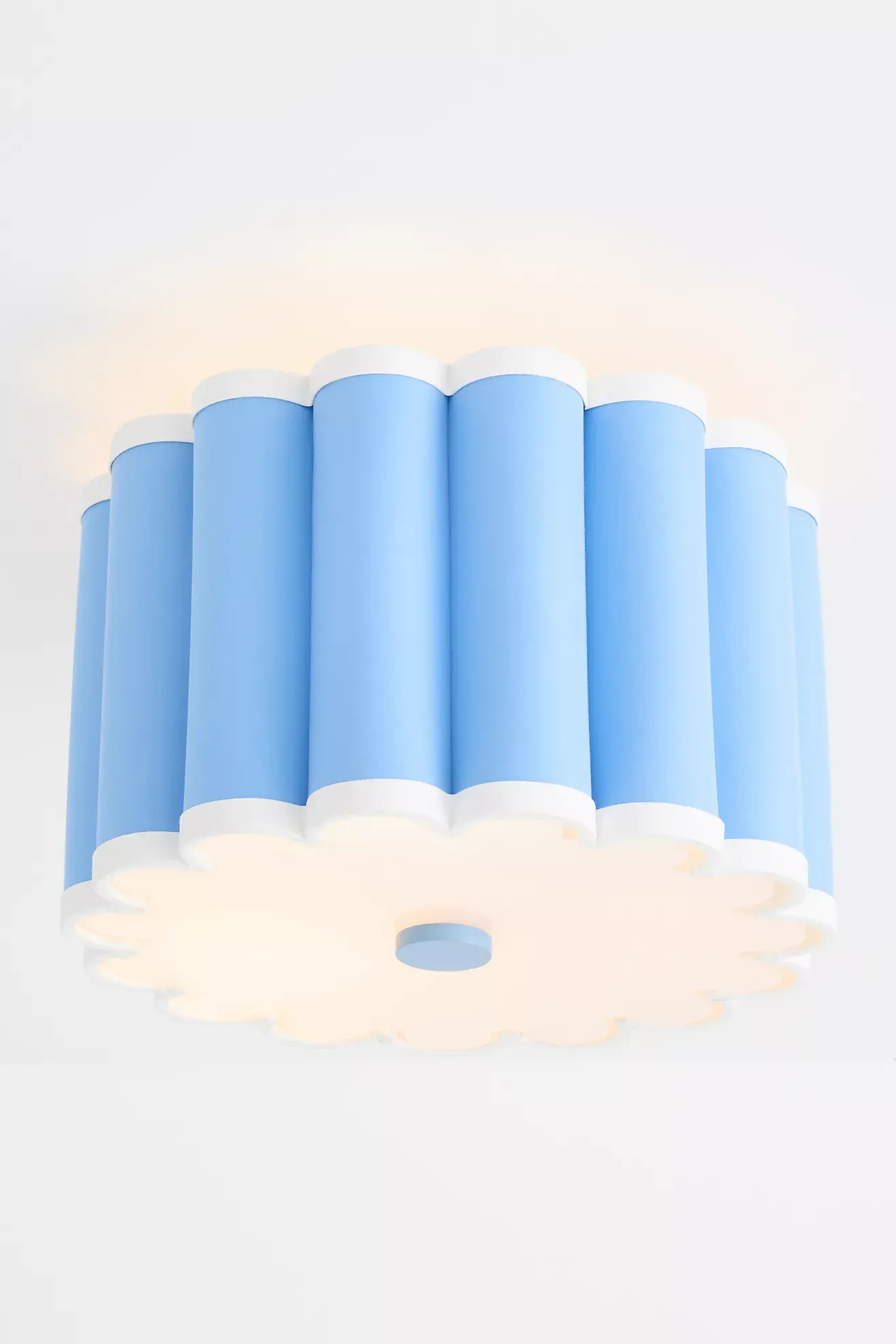 Maeve Scalloped Fabric Flush Mount Ceiling Light