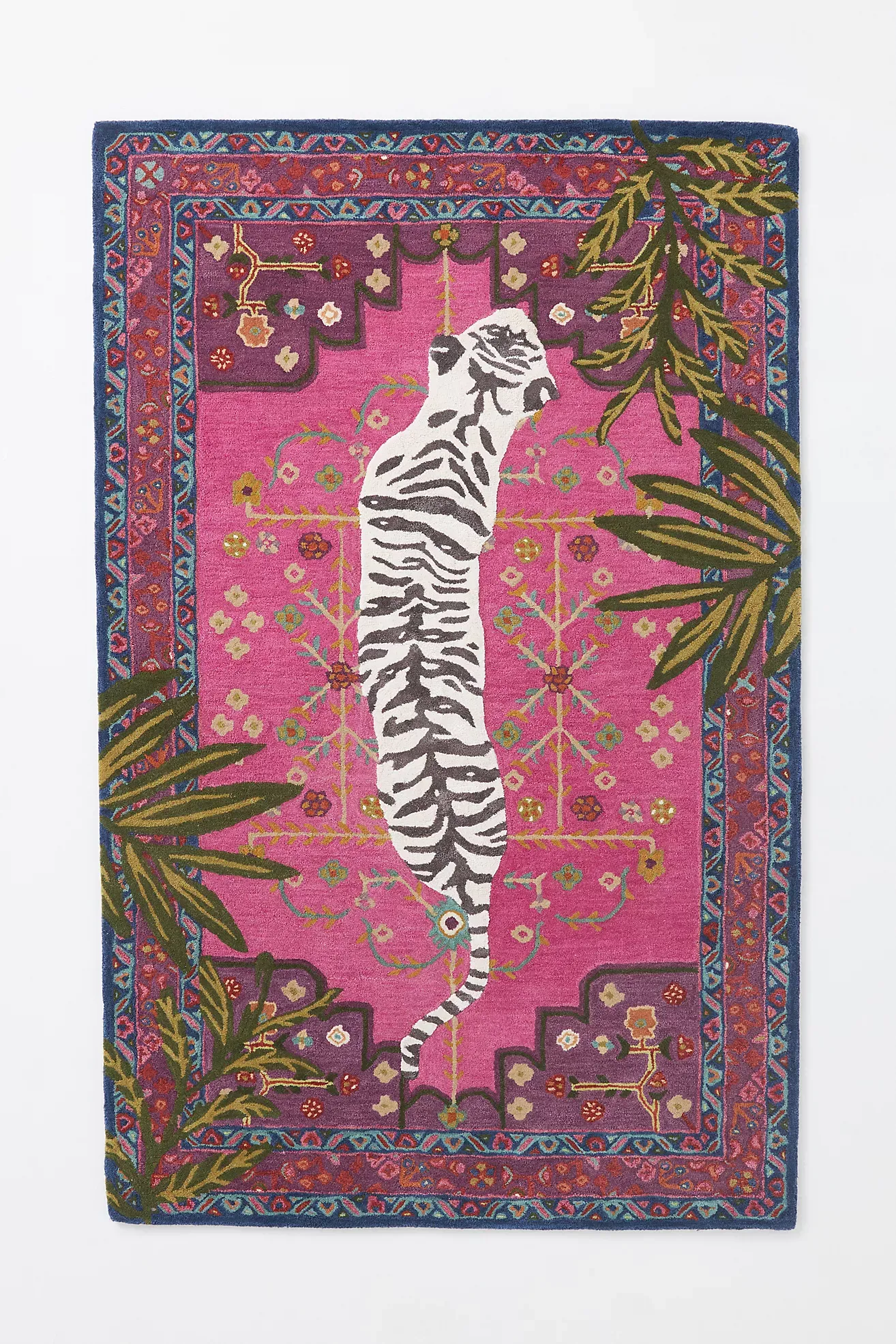 Wool Bengal Tiger Hand-Tufted Rug