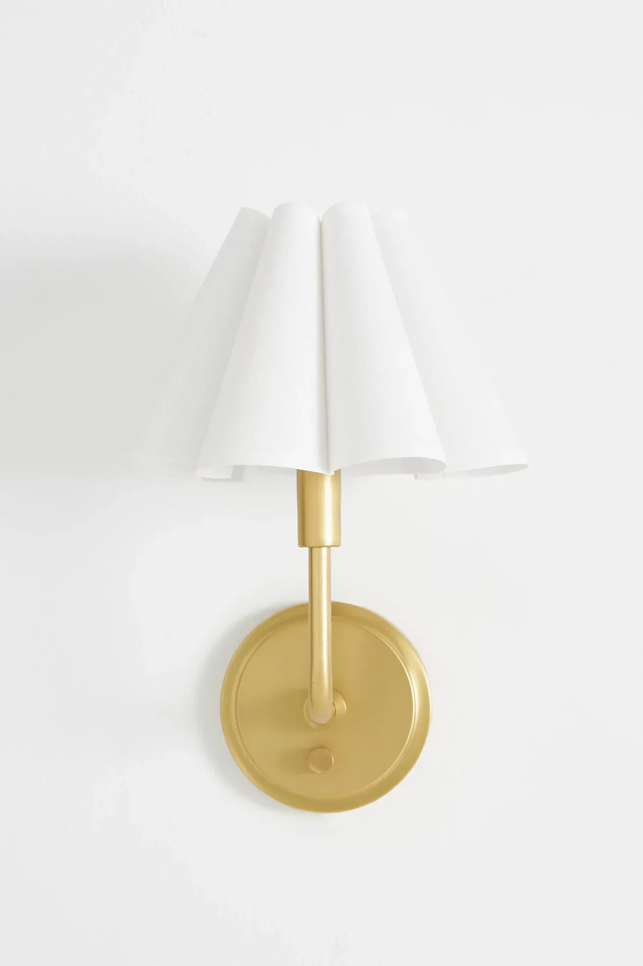 Polly Scalloped Shaded Metal Sconce Wall Light