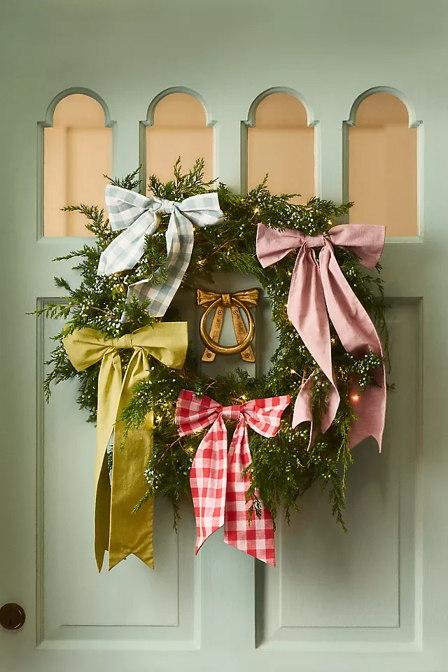 Gingham Bow Ornament
